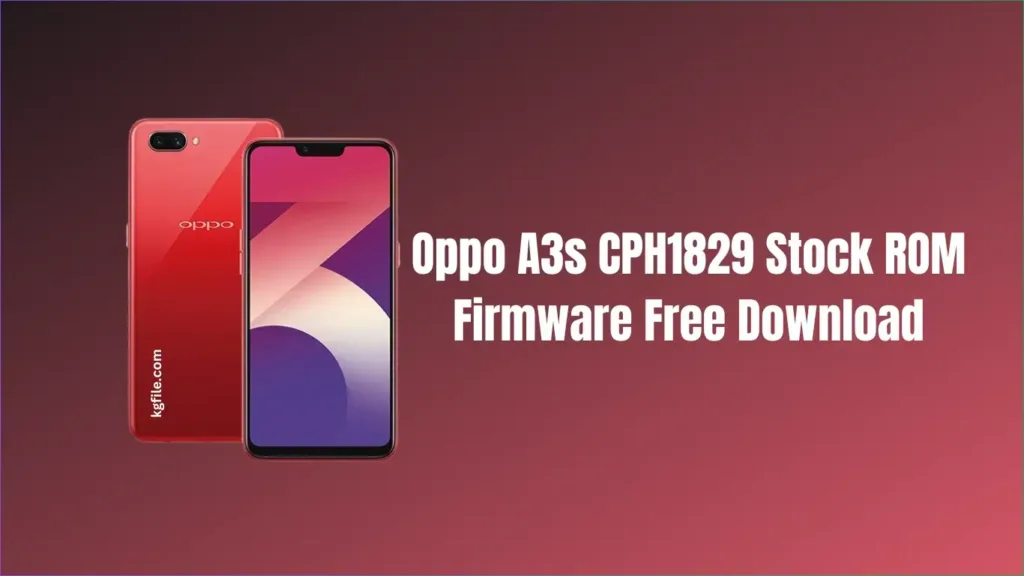 Oppo A3s CPH1829 Stock ROM Firmware Free Download